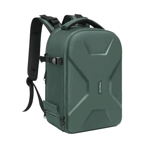 MOSISO Kamerarucksäck,DSLR/SLR/Spiegellose Schutz Einfügen Fotografie Kameratasche Voll Geöffnet Wasserdichte Hartschale Hülle mit Stativhalter&Laptopfach,Kompatibel mit Canon/Nikon/Sony,Smaragdgrün von MOSISO