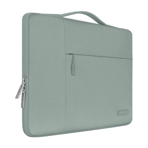 MOSISO Laptop Hülle Kompatibel mit MacBook Air/Pro,13-13,3 Zoll Notebook,Kompatibel mit MacBook Pro 14 Zoll M3 M2 M1 Pro Max 2024-2021,Polyester Multifunktion Sleeve Tasche, Antikes Grün von MOSISO