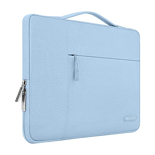 MOSISO Laptop Hülle Kompatibel mit MacBook Air/Pro,13-13,3 Zoll Notebook,Kompatibel mit MacBook Pro 14 Zoll M3 M2 M1 Pro Max 2024-2021,Polyester Multifunktion Sleeve Tasche, Luft Blau von MOSISO