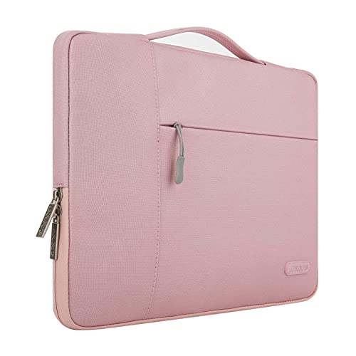 MOSISO Laptop Hülle Kompatibel mit MacBook Air/Pro,13-13,3 Zoll Notebook,Kompatibel mit MacBook Pro 14 Zoll M3 M2 M1 Pro Max 2024-2021,Polyester Multifunktion Sleeve Tasche, Rosa von MOSISO