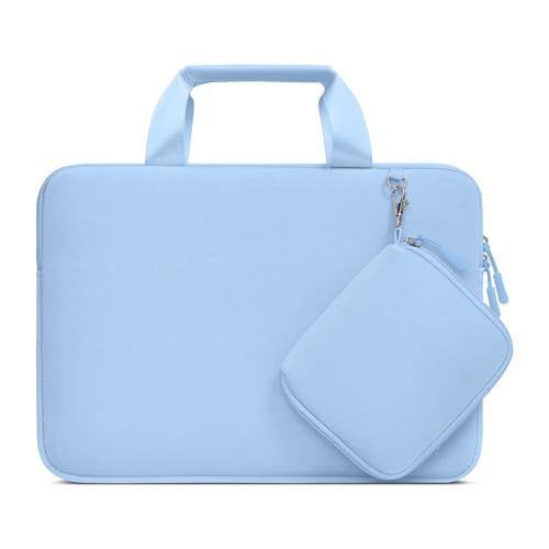 MOSISO Laptop Hülle Kompatibel mit MacBook Air 13 M2 A2681 M1 A2337 A2179 A1932 2023-2018/Pro M2 M1 A2338 A2251 A2289 A2159 A1989 A1706 A1708,Neopren Aktentasche mit Abnehmbar Klein Fall,Luft Blau von MOSISO