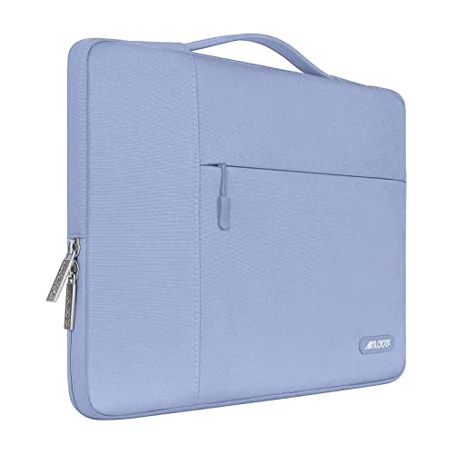 MOSISO Laptop Hülle Kompatibel mit MacBook Air 13 Zoll M3 A3113 M2 A2681 M1 A2337 A2179 A1932/Pro 13 M2 M1 2024-2016,Polyester Multifunktion Sleeve Tasche, Cerulean Blau von MOSISO