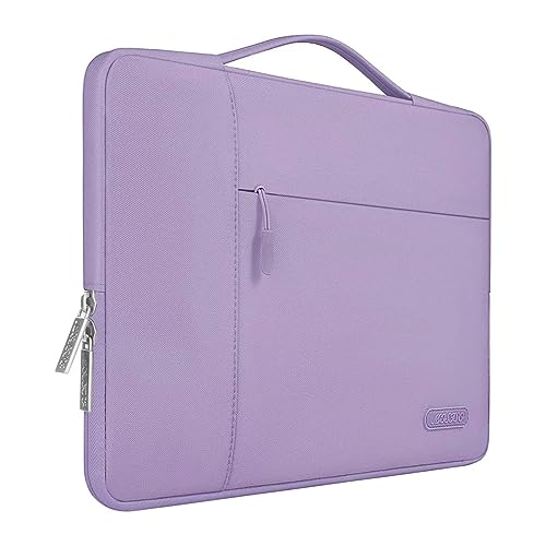 MOSISO Laptop Hülle Kompatibel mit MacBook Air 13 Zoll M3 A3113 M2 A2681 M1 A2337 A2179 A1932/Pro 13 M2 M1 2024-2016,Polyester Multifunktion Sleeve Tasche, Lila von MOSISO