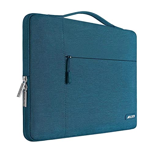 MOSISO Laptop Hülle Kompatibel mit MacBook Air 15 Zoll M3 A3114 M2 A2941 2023 2024/Pro 15, Surface Laptop 15, Dell XPS 15, HP Stream 14, Polyester Multifunktion Sleeve Tasche, Deep Teal von MOSISO