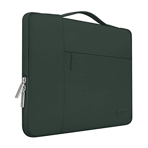 MOSISO Laptop Hülle Kompatibel mit MacBook Pro 16 Zoll 2024-2019 M3 A2991 M2 A2780 M1 A2485 A2141/Pro Retina 15 A1398, 15-15,6 Zoll Notebook, Polyester Multifunktion Sleeve Tasche, Mitternacht Grün von MOSISO
