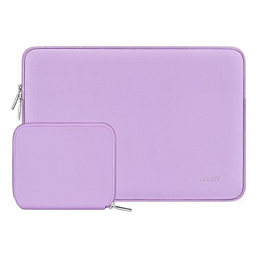 MOSISO Laptop Hülle Tasche Kompatibel mit MacBook Air/Pro Retina,13-13,3 Zoll Notebook,Kompatibel mit MacBook Pro 14 Zoll 2024-2021 M3 M2 M1 Chip Pro Max,Neopren Sleeve mit Klein Fall,Lila von MOSISO