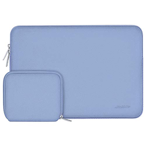 MOSISO Laptop Hülle Tasche Kompatibel mit MacBook Air/Pro Retina,13-13,3 Zoll Notebook,Kompatibel mit MacBook Pro 14 Zoll 2024-2021 M3 M2 M1 Chip Pro Max,Neopren Sleeve mit Klein Fall,Serenity Blau von MOSISO