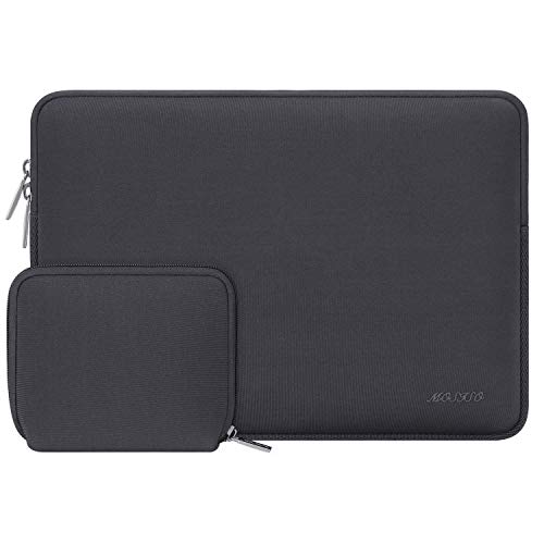 MOSISO Laptop Hülle Tasche Kompatibel mit MacBook Air/Pro Retina,13-13,3 Zoll Notebook,Kompatibel mit MacBook Pro 14 Zoll 2024-2021 M3 M2 M1 Chip Pro Max,Neopren Sleeve mit Klein Fall,Space Grau von MOSISO