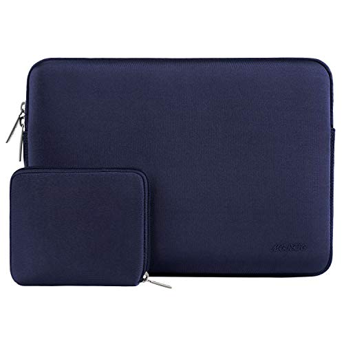 MOSISO Laptop Hülle Tasche Kompatibel mit MacBook Air 13 Zoll M3 A3113 M2 A2681 M1 A2337 A2179 A1932/Pro 13 M2 M1 A2338 A2251 A2289 A2159 A1989 A1708,Neopren Sleeve mit Klein Fall,Navy Blau von MOSISO