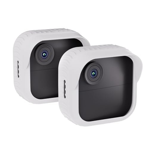 MOSISO Silikon Skin Kamerahülle Kompatibel mit Blink Outdoor 4 (4th Gen) Kamera, Wetterfest Außenkamera Schutzhülle Silikon Case Cover für All-New Outdoor 4 Sicherheitskamera, Weiß, 3 Pack von MOSISO