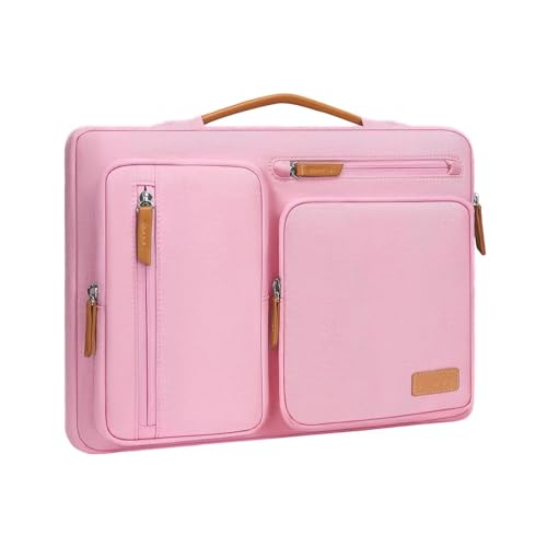 MOSISO 9-11 Zoll Tablet Tasche Hülle für iPad A16 2025/10/9/8/7th,iPad Air 11 Zoll M3 M2, iPad Pro 11 M4, Galaxy Tab A9+/S9/S8/Plus 11, Seitlich Offene Tasche mit 4 Zipper Pockets,Rosa von MOSISO
