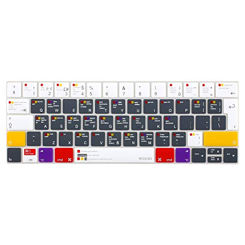 MOSISO Tastaturschutz Kompatibel mit MacBook Pro 13/15 Zoll mit Touch Bar (A2159/A1989/A1706/A1990/A1707, 2019-2016 Freisetzung), EU-Layout Hauchdünner Tastatur Schutzfolie, Mac OSX von MOSISO