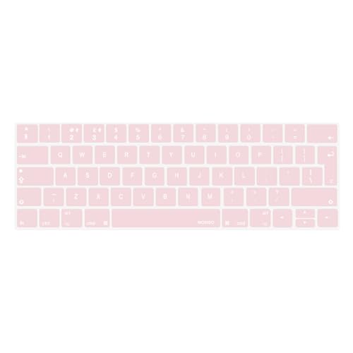 MOSISO Tastaturschutz Kompatibel mit MacBook Pro mit Touch Bar 13 und 15 Zoll 2019 2018 2017 2016 (Modell: A2159, A1989, A1990, A1706, A1707), Silikon Tastatur Schutzfolie, Rosenquarz von MOSISO