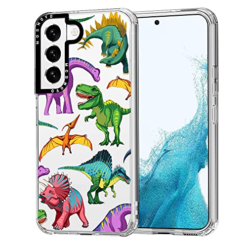 MOSNOVO Samsung Galaxy S22 Plus Hülle, Dinosaurier Muster TPU Bumper mit Klar Hart Plastik Hülle Durchsichtig Schutzhülle Transparent für Samsung Galaxy S22 Plus Case von MOSNOVO