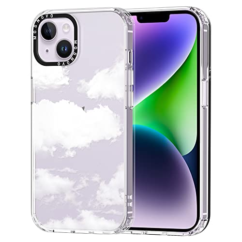 MOSNOVO für iPhone 14 Hülle – Durchsichtige, schlanke, stoßfeste TPU+PC-Handyhülle, [6,6 Fuß Fallschutz/Anti-Abziehen] - Wolke von MOSNOVO