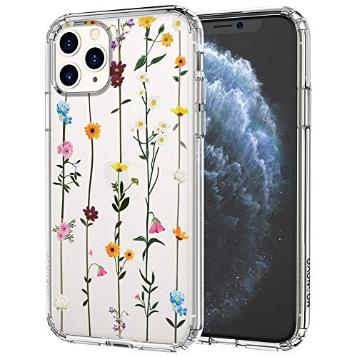 MOSNOVO iPhone 11 Pro Hülle, Wildblume Floral Blumen Muster TPU Bumper mit Kunststoff Hülle Durchsichtig Schutzhülle Transparent für iPhone 11 Pro (2019) (Wildflower) von MOSNOVO