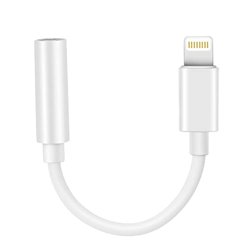 Lightning auf 3.5 mm Kopfhöreranschluss-Adapter, Apple MFi-zertifiziert, iPhone auf 3.5 mm Audio-AUX-Klinken-Adapter, Dongle-Kabel, Konverter, kompatibel mit iPhone 14, 13, 12, 11 Pro XR XS, 7, iPad Lightning auf 3.5 mm Kopfhöreranschluss-Adapter, Apple MFi-zertifiziert, iPhone auf 3.5 mm Audio-AUX-Klinken-Adapter, Dongle-Kabel, Konverter, kompatibel mit iPhone 14, 13, 12, 11 Pro XR XS, 7, iPad von MOSON