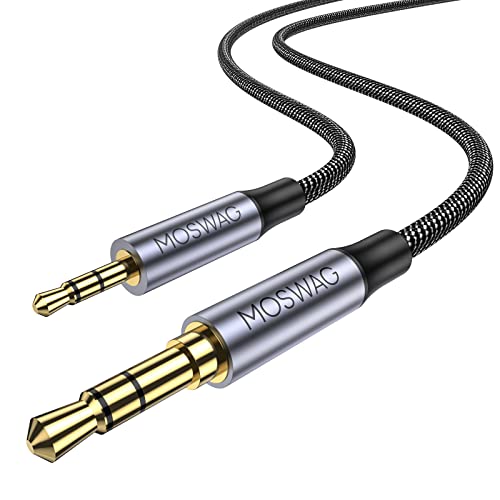 MOSWAG 2,5-mm-Stecker auf 3,5-mm-Stecker-Stereo-Aux-Kabel, Ersatz-Stecker-Stereo-Klinkenstecker-Kabel Kopfhörer-Audiokabel Kompatibel mit QC 35 / QC35 II / QC25 / OE2, JBL E45BT E55BT E65BTNC von MOSWAG