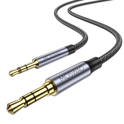 MOSWAG 2,5-mm-Stecker auf 3,5-mm-Stecker-Stereo-Aux-Kabel, Ersatz-Stecker-Stereo-Klinkenstecker-Kabel Kopfhörer-Audiokabel Kompatibel mit QC 35 / QC35 II / QC25 / OE2, JBL E45BT E55BT E65BTNC von MOSWAG