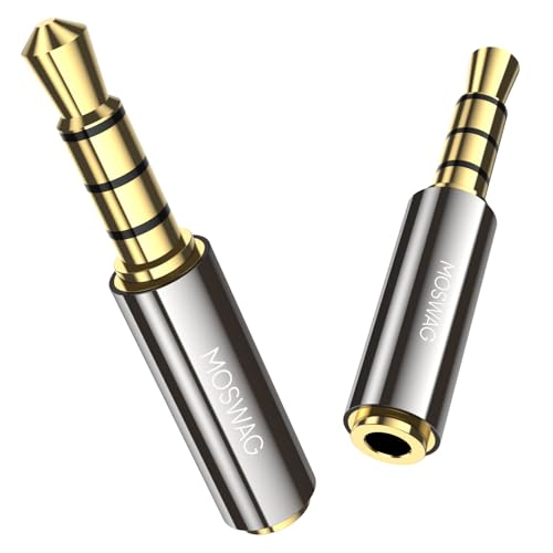 MOSWAG 3,5 mm Stecker auf 2,5 mm Buchse, 2 5mm Klinke buchse auf 3 5 mm Adapter, 2,5 mm Kopfhöreradapter Konverter Klinkenstecke für Kopfhörer, Headset, Mikrofon, MP3, MP4 (2 Pack) MOSWAG 3,5 mm Stecker auf 2,5 mm Buchse, 2 5mm Klinke buchse auf 3 5 mm Adapter, 2,5 mm Kopfhöreradapter Konverter Klinkenstecke für Kopfhörer, Headset, Mikrofon, MP3, MP4 (2 Pack) von MOSWAG