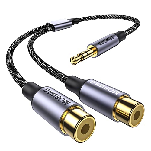 MOSWAG 3,5-mm-auf-Cinch-Kabel 1 Packung, 2 Buchse Cinch-Kopfhörerbuchse auf Cinch-Stereo-Audio-Adapterkabel Kompatibel mit Smartphone, MP3, Tablet, Lautsprecher, Heimkino, HDTV und mehr MOSWAG 3,5-mm-auf-Cinch-Kabel 1 Packung, 2 Buchse Cinch-Kopfhörerbuchse auf Cinch-Stereo-Audio-Adapterkabel Kompatibel mit Smartphone, MP3, Tablet, Lautsprecher, Heimkino, HDTV und mehr von MOSWAG