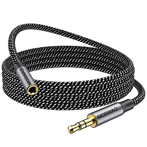 MOSWAG 3.5mm Klinke Verlängerung 10M, 3,5mm Kopfhörer Verlängerungskabel, 3.5 mm Stereo Aux Verlängerungs Kabel mit Vergoldetem Stecker Kompatibel mit Phone oder Smartphones,Kopfhörer,Media-Player von MOSWAG