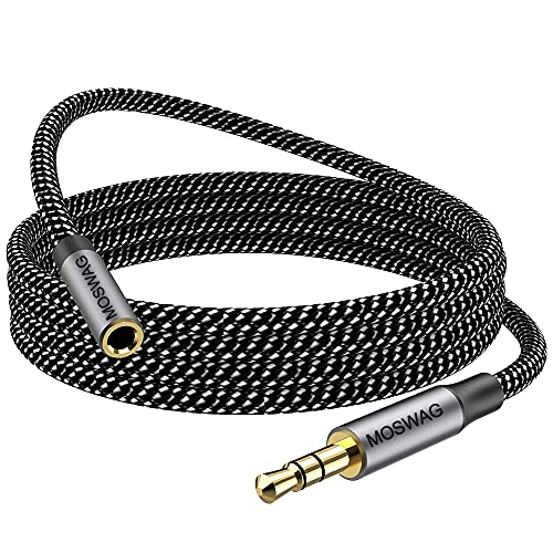 MOSWAG 3.5mm Klinke Verlängerung 1M, 3,5mm Kopfhörer Verlängerungskabel, 3.5 mm Stereo Aux Verlängerungs Kabel mit Vergoldetem Stecker Kompatibel mit Phone oder Smartphones,Kopfhörer,Media-Player von MOSWAG