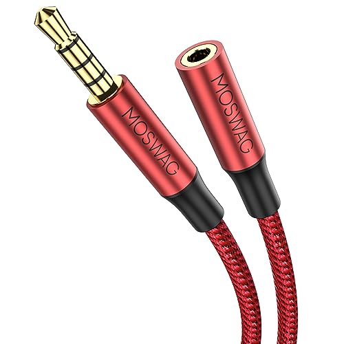 MOSWAG 3.5mm Stecker zu Buchse Verlängerungskabel mit Mikrofon Stereo Audio Adapter Nylon geflochten Kompatibel für Heim/Auto Stereos Smartphones Kopfhörer Tablets Media Player und mehr MOSWAG 3.5mm Stecker zu Buchse Verlängerungskabel mit Mikrofon Stereo Audio Adapter Nylon geflochten Kompatibel für Heim/Auto Stereos Smartphones Kopfhörer Tablets Media Player und mehr von MOSWAG