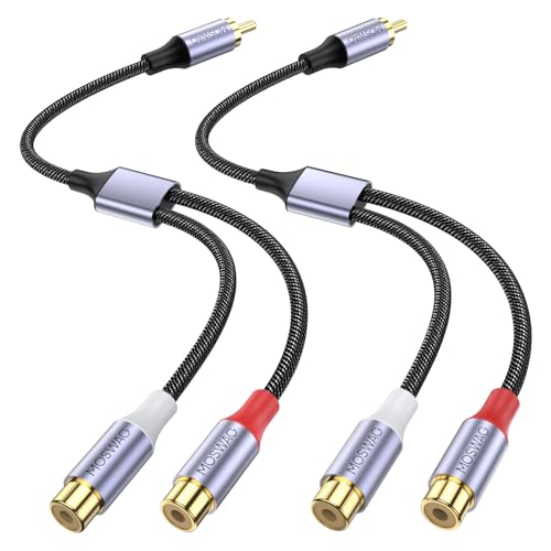 MOSWAG RCA Y Splitter, RCA 1 Stecker auf 2 Buchse Kabel Adapter, RCA Splitter 1 Stecker auf 2 Buchse Audio Y Lautsprecher Adapter Splitter Kabel kompatibel mit Subwoofern, Lautsprecher, Heimkinos MOSWAG RCA Y Splitter, RCA 1 Stecker auf 2 Buchse Kabel Adapter, RCA Splitter 1 Stecker auf 2 Buchse Audio Y Lautsprecher Adapter Splitter Kabel kompatibel mit Subwoofern, Lautsprecher, Heimkinos von MOSWAG