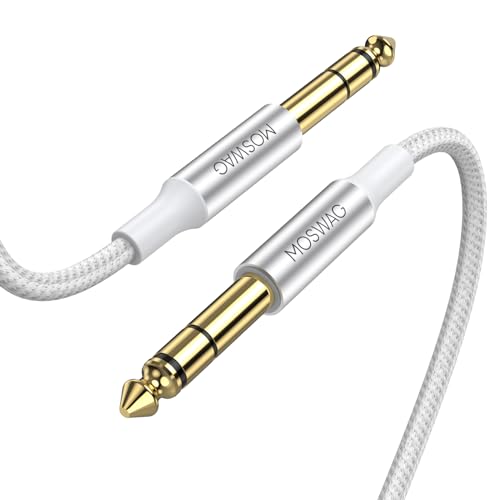 MOSWAG TRS Gitarrenkabel 3M, 6.35mm auf 6.35mm Klinke Audio Kabel Nylon Geflochten für E-Gitarre, Elektronisches Klavier, Bassverstärker, Bass, Tasteninstrumen etc MOSWAG TRS Gitarrenkabel 3M, 6.35mm auf 6.35mm Klinke Audio Kabel Nylon Geflochten für E-Gitarre, Elektronisches Klavier, Bassverstärker, Bass, Tasteninstrumen etc von MOSWAG