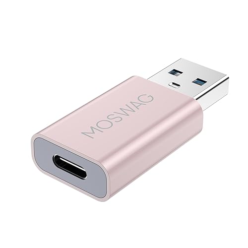 MOSWAG USB C zu USB Adapter - Kompatibel Mit Apple MagSafe Ladegerät, iPhone 15/14/13/12 Pro Max, Apple Watch Series 9/8/7, Laptops, PC, Computer und Mehr von MOSWAG