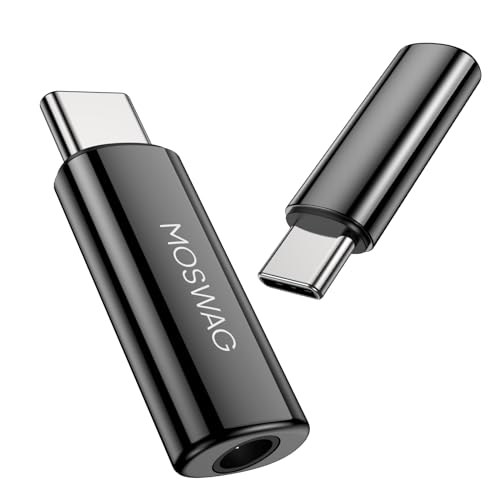 MOSWAG USB C auf 3,5mm Klinke,Typc C auf 3,5mm Aux Kopfhörer Adapter,USB C auf Aux Audio Zinklegierung Adapter für Samsung GalaxyS23 S22 S21 Ultra,Pixel 7/6 iPad Pro/Air/Mini Oneplus 10 Pro von MOSWAG