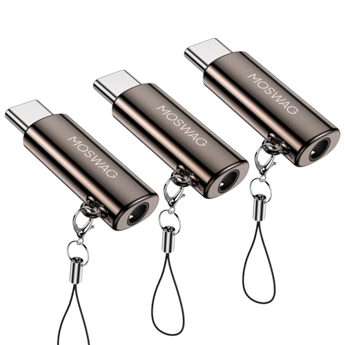 MOSWAG USB C auf 3.5mm Klinke Typ C Kopfhörer Adapter Aux Mic Audio Dongle Hi-Res DAC Chip Kompatibel mit Samsung Galaxy S23 S22 Pixel 7/6 iPad Pro/Air/Mini Oneplus 10 Pro MOSWAG USB C auf 3.5mm Klinke Typ C Kopfhörer Adapter Aux Mic Audio Dongle Hi-Res DAC Chip Kompatibel mit Samsung Galaxy S23 S22 Pixel 7/6 iPad Pro/Air/Mini Oneplus 10 Pro von MOSWAG