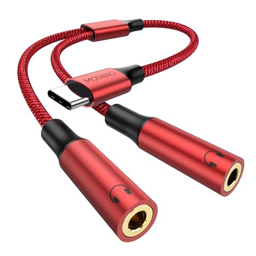 MOSWAG USB C auf Dual 3.5mm Kopfhörer Audio Jack Klinke Adapter, AUX Kopfhörer Splitter Adapter 1 auf 2 Klinke Stereo Audio Y Kabel Earphone Jack Adapter kopfhörer Splitter für Samsung Galaxy S24 S23 MOSWAG USB C auf Dual 3.5mm Kopfhörer Audio Jack Klinke Adapter, AUX Kopfhörer Splitter Adapter 1 auf 2 Klinke Stereo Audio Y Kabel Earphone Jack Adapter kopfhörer Splitter für Samsung Galaxy S24 S23 von MOSWAG
