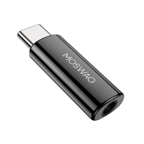 MOSWAG USB C zu 3,5 mm Kopfhörer Adapter, USB C Aux Adapter zu Kopfhörer Jack Audio Adapter Zinklegierung Adapter Kompatibel mit Samsung GalaxyS23 S22 S21 S20 S10 Plus,Ultra S21+,Pixel 7/6,Pad Pro 6 von MOSWAG