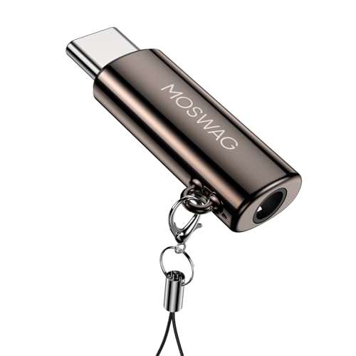 MOSWAG USB C zu 3,5 mm Kopfhörer Adapter, USB C Aux Adapter zu Kopfhörer Jack Audio Adapter Zinklegierung Adapter Kompatibel mit Samsung GalaxyS23 S22 S21 S20 S10 Plus,Ultra S21+,Pixel 7/6,Pad Pro 6 von MOSWAG