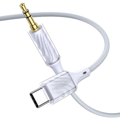 MOSWAG USB C zu 3.5mm Audio Aux Jack Kabel, Typ C zu 3.5mm Kopfhörer Stereo Kabel Kompatibel mit S20 Ultra S20+ Note 10 20, Google Pixel 4/5 XL, OnePlus 7Pro 8Pro, Moto Z und Galaxy Note 10 MOSWAG USB C zu 3.5mm Audio Aux Jack Kabel, Typ C zu 3.5mm Kopfhörer Stereo Kabel Kompatibel mit S20 Ultra S20+ Note 10 20, Google Pixel 4/5 XL, OnePlus 7Pro 8Pro, Moto Z und Galaxy Note 10 von MOSWAG