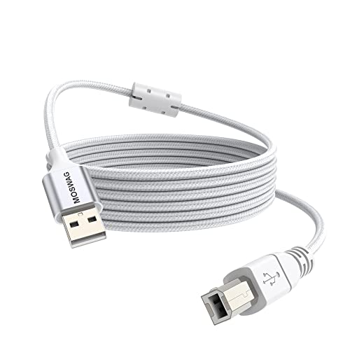 MOSWAG USB Druckerkabel 3m Scanner Kabel USB Typ A auf Typ B Druckerkabel Langlebiges High Speed USB 2.0 Scannerkabel für HP, Canon, Dell, Epson, Lexmark, Xerox, Brother, Samsung und mehr von MOSWAG