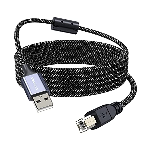 MOSWAG USB Druckerkabel 3m Scanner Kabel USB Typ A auf Typ B Druckerkabel Langlebiges High Speed USB 2.0 Scannerkabel für HP, Canon, Dell, Epson, Lexmark, Xerox, Brother, Samsung und mehr von MOSWAG