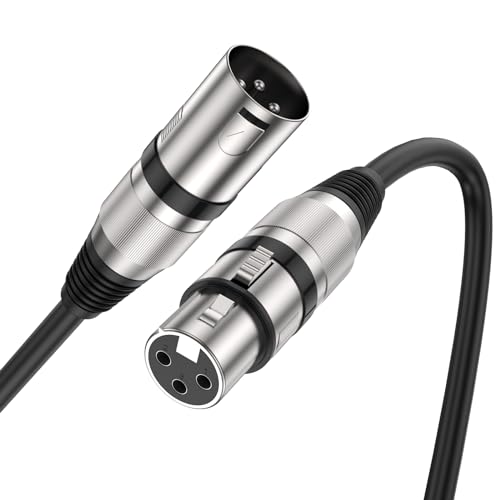 MOSWAG XLR Kabel 1M, Mikrofonkabel XLR Stecker auf XLR Busche Kabel Kompatibel mit Mikrofone oder andere Studio Ausrüstung an einen PA, Mischpult oder Aktivlautsprecher von MOSWAG