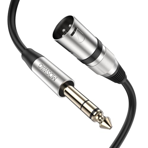 MOSWAG XLR Male to 1/4, 3 Pin Balanced XLR Male to TRS Male Microphone Kabel Noise-Cancelling Mic Speaker Cable for Power Amplifier, Audio Sound Consoles, MiXing Console, Camera 3M/10FT von MOSWAG