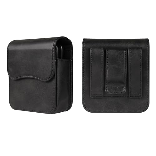 Handy Gürteltasche mit Kartenfach Leder Schwarz Kompatibel mit Samsung Galaxy Z Flip 6/5/4/3/2/1, Leder Herrentasche Geldbeutel Handyhülle Handytasche Kompatibel mit Huawei P50 Pocket/Motorola Razr 5G Handy Gürteltasche mit Kartenfach Leder Schwarz Kompatibel mit Samsung Galaxy Z Flip 6/5/4/3/2/1, Leder Herrentasche Geldbeutel Handyhülle Handytasche Kompatibel mit Huawei P50 Pocket/Motorola Razr 5G von MOTALER