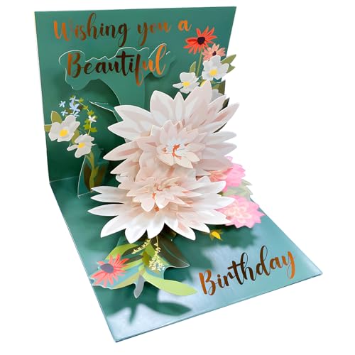 MOTIBACK 3D Handgemachte Blüten Geburtstagskarte Mit Intricaten Papierblumen, Für Freunde, Familie und Liebende, Mit Passendem Umschlag MOTIBACK 3D Handgemachte Blüten Geburtstagskarte Mit Intricaten Papierblumen, Für Freunde, Familie und Liebende, Mit Passendem Umschlag von MOTIBACK