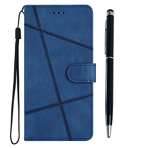 Flip Premium Wallet Handyhülle Stoßfest PU Leder Magnet Cover Entwickelt für Samsung Galaxy S8 Plus mit Ständer Kartenhalter & 1 Touch Pen - Blau Flip Premium Wallet Handyhülle Stoßfest PU Leder Magnet Cover Entwickelt für Samsung Galaxy S8 Plus mit Ständer Kartenhalter & 1 Touch Pen - Blau von MOTIKO