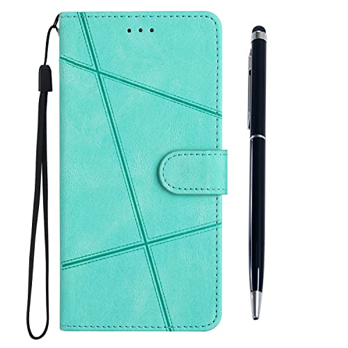 Flip Premium Wallet Handyhülle Stoßfest PU Leder Magnet Cover Entworfen für Samsung Galaxy S10 mit Ständer Kartenhalter & 1 Touch Pen - Grün von MOTIKO