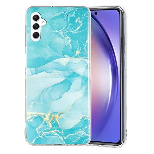 MOTIKO Marmor Hülle Kompatibel mit Samsung Galaxy A54 5G Glitzer Marmor Handyhülle IMD Anti-Gelb Ganzkörper Schutzhülle TPU Cover Entwickelt für Galaxy A54 6,4 Zoll - Grün von MOTIKO