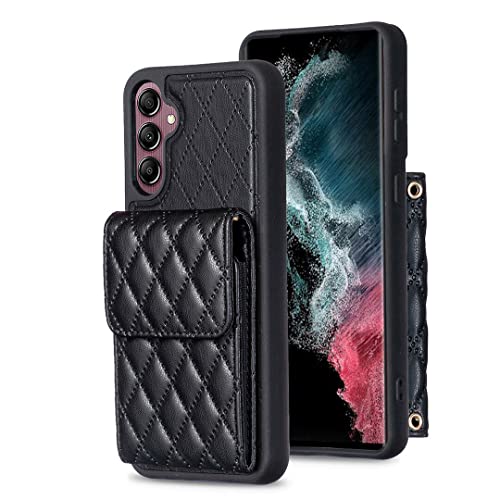 MOTIKO Passend für Samsung Galaxy A14 5G/A14 4G Crossbody Wallet Case Frauen Lanyard Mädchen Kleine Handytasche Tasche Schutzhülle Flip Cover mit Kartenhalter Strap Magnetische Handy Geldbörse Hülle – von MOTIKO