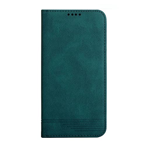 MOTIKO Schutzhülle für Samsung Galaxy A34 5G | Business-Stil PU-Leder | Kartenfach Kickstand Magnetverschluss Stoßfest Flip Folio Case Cover | Grün von MOTIKO