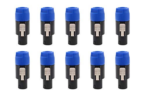 MOTOKU Speakon 2-poliger Stecker, kompatible Audiokabel-Anschlüsse, 2-polig, NL2, kompatibel mit Lautsprecher/Verstärker, 10 Stück MOTOKU Speakon 2-poliger Stecker, kompatible Audiokabel-Anschlüsse, 2-polig, NL2, kompatibel mit Lautsprecher/Verstärker, 10 Stück von MOTOKU