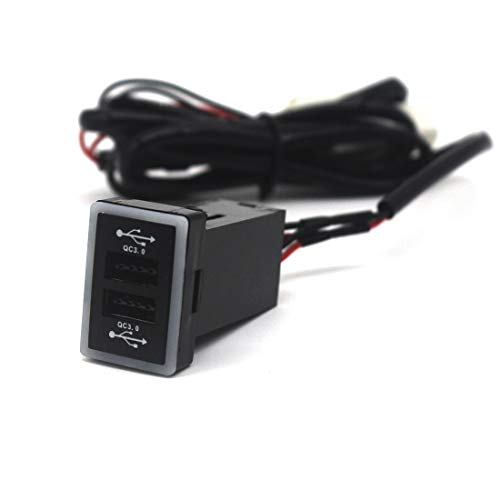 MOTONG Für Toyota QC3.0 Dual-USB-Steckdose, QC 3.0 Auto-USB-Buchsen-Adapter-Port für Toyota, max. 6,4 A Ausgang MOTONG Für Toyota QC3.0 Dual-USB-Steckdose, QC 3.0 Auto-USB-Buchsen-Adapter-Port für Toyota, max. 6,4 A Ausgang von MOTONG